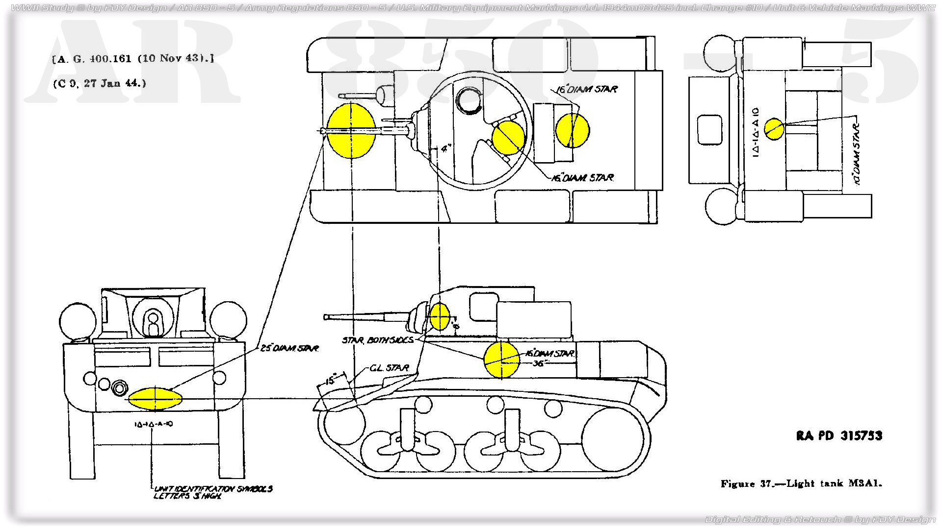 FDYdesign WW2VM 1944 Fig37 Light Tank M3A1