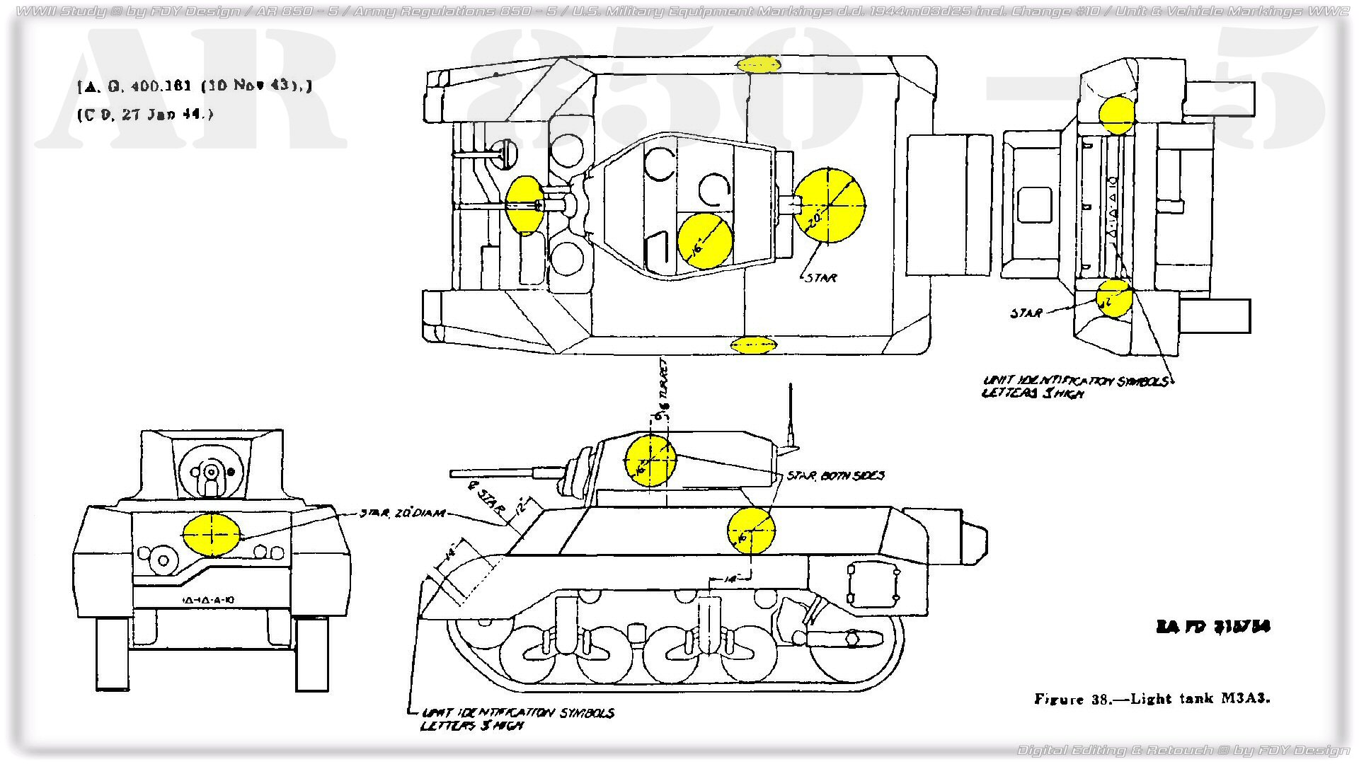 FDYdesign WW2VM 1944 Fig38 Light Tank M3A3