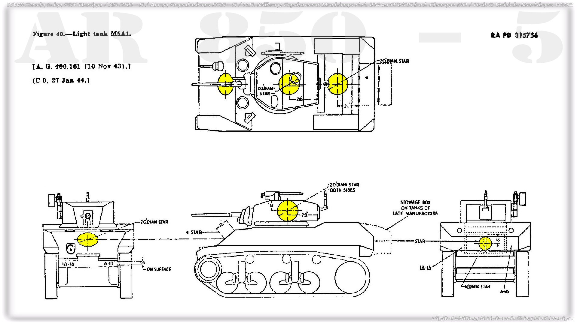 FDYdesign WW2VM 1944 Fig40 Light Tank M5A1