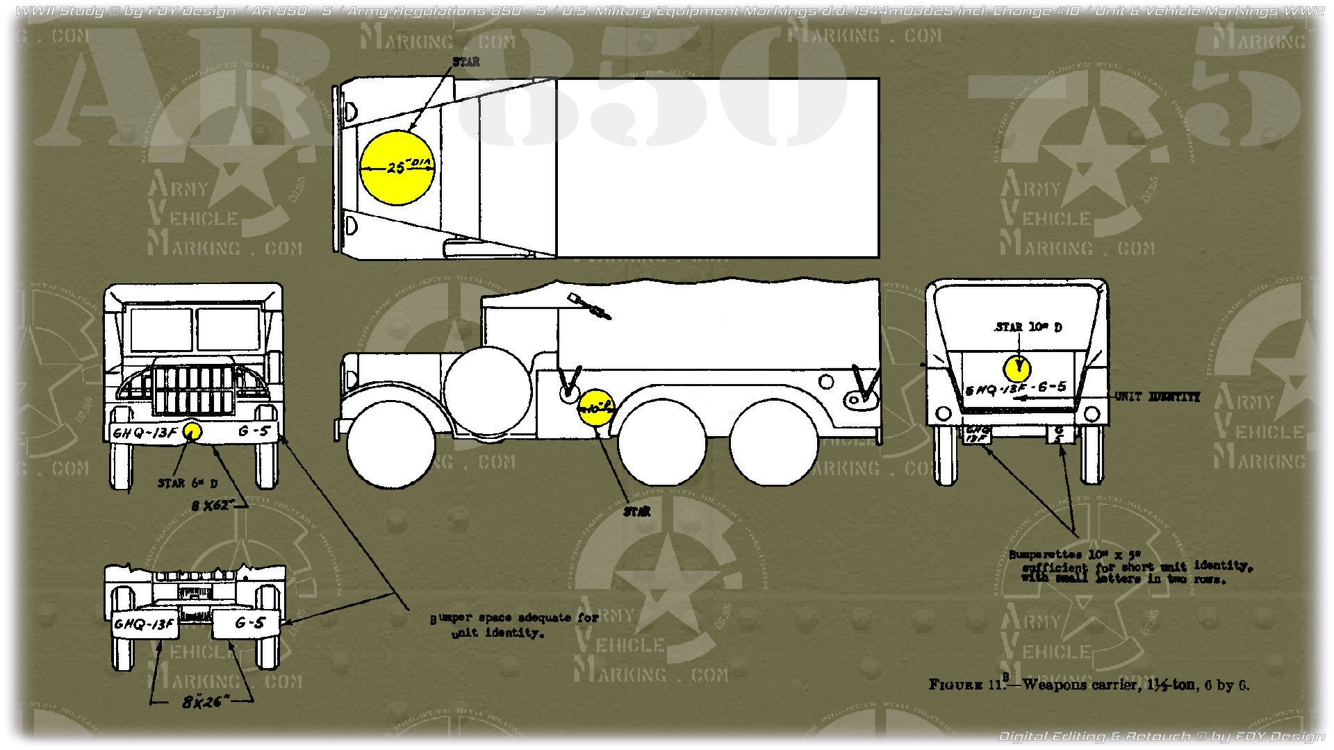 AR 850-5 Dodge 6x6 Weapons Carrier WC-62 WC-63