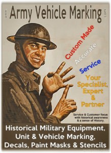 Custom Made Vintage WWII Posters Army Vehicle Marking 