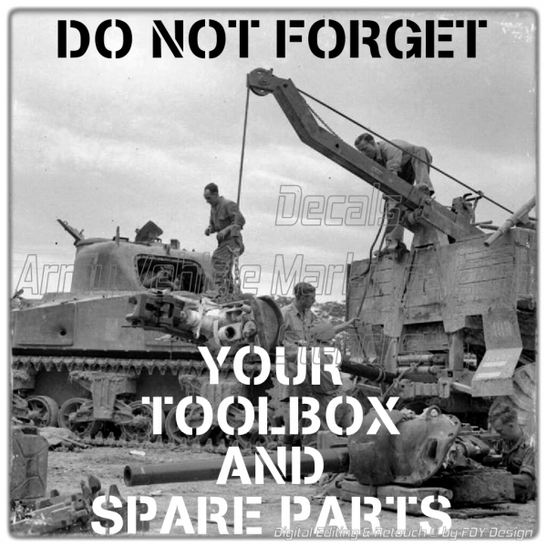 1944 Italy - Working Men - Toolbox & Spare Parts